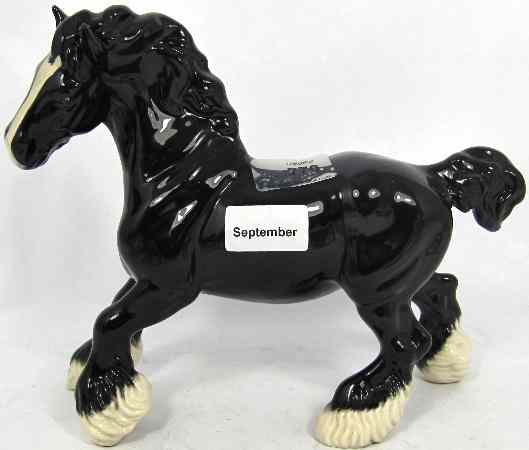 Appraisal: Beswick Black Cantering Shire Produced for the BCC