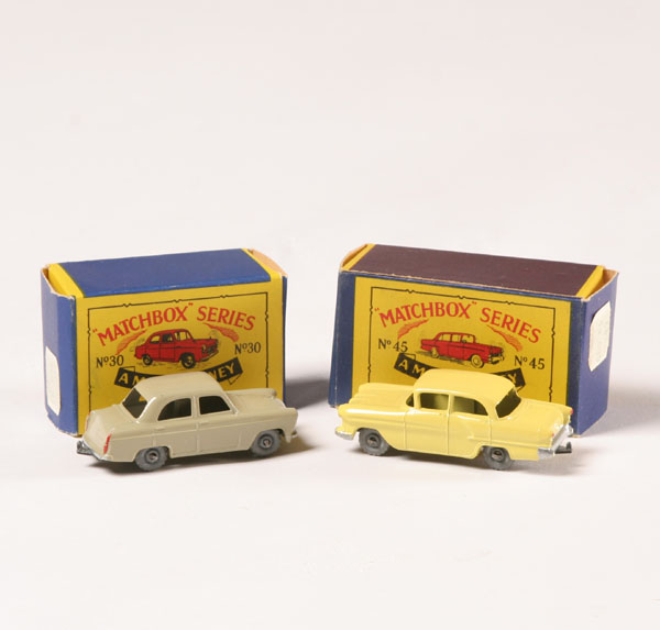 Appraisal: Matchbox cars boxed Ford no and boxed Vauxhall no Good