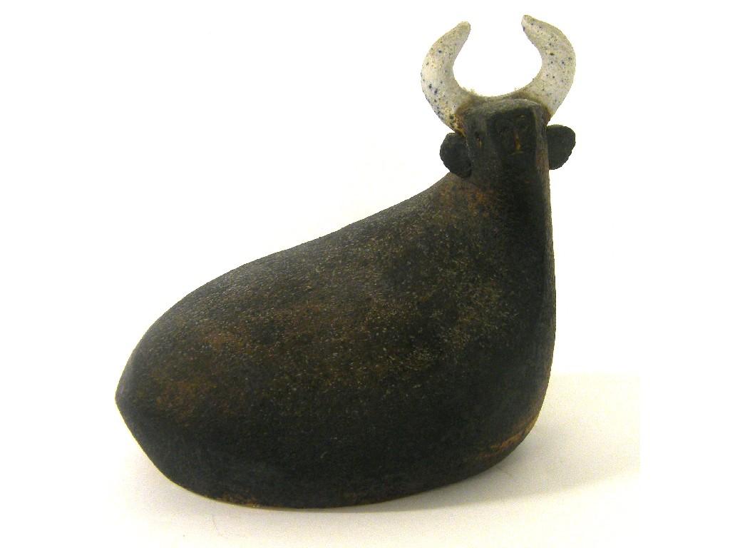 Appraisal: Rosemary Wren Oxshott Pottery model of an Ox impressed seal