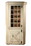 Appraisal: CORNER CUPBOARD - th c New Hampshire pine barrel back