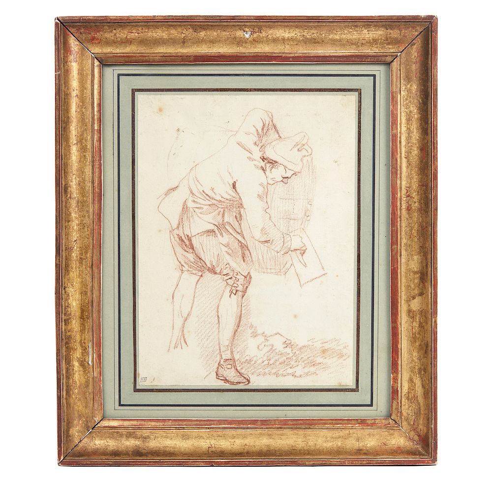 Appraisal: Edme Bouchardon - Drawing Framed Edme Bouchardon French - chalk