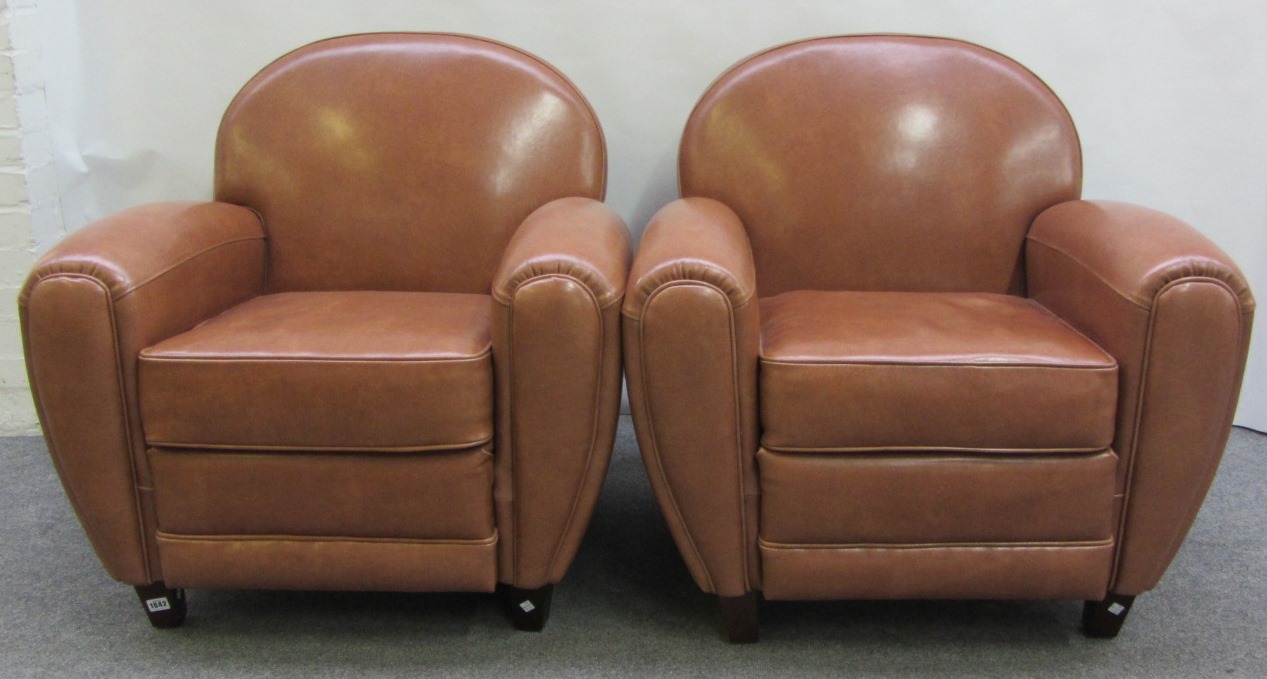 Appraisal: A pair of th century Art Deco style faux brown