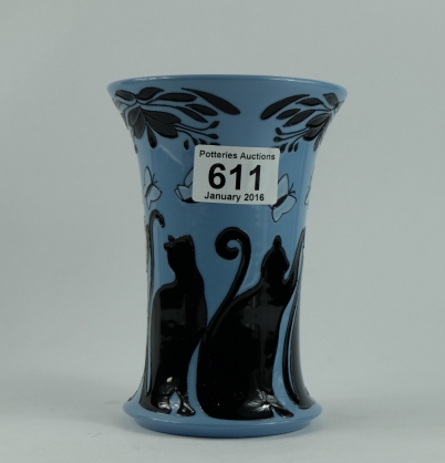 Appraisal: Moorcroft Lucky Black Cat vase height cm