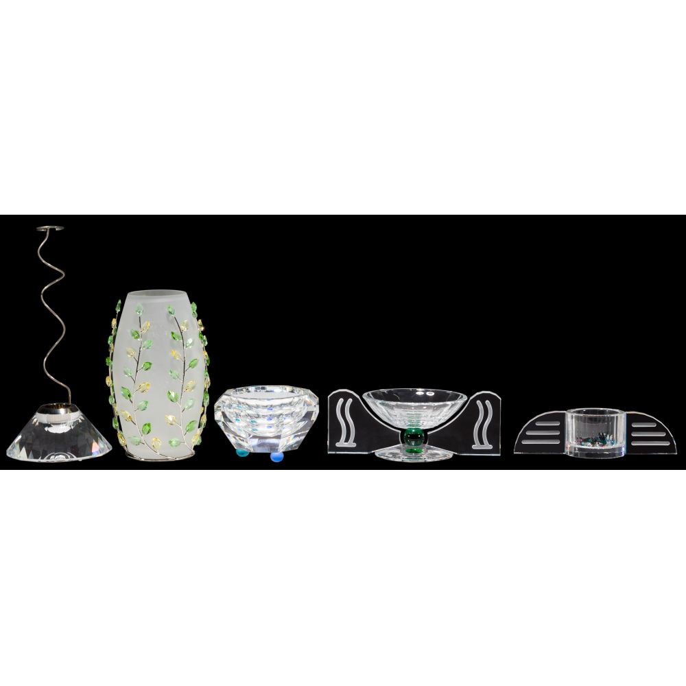 Appraisal: SWAROVSKI CRYSTAL ASSORTMENT designer items including Colorado Bowl designed by