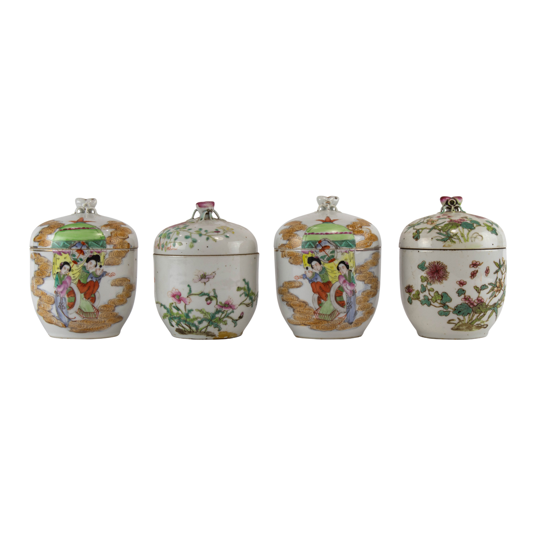 Appraisal: LOT OF CHINESE FAMILLE ROSE LIDDED CONTAINERS lot of Chinese