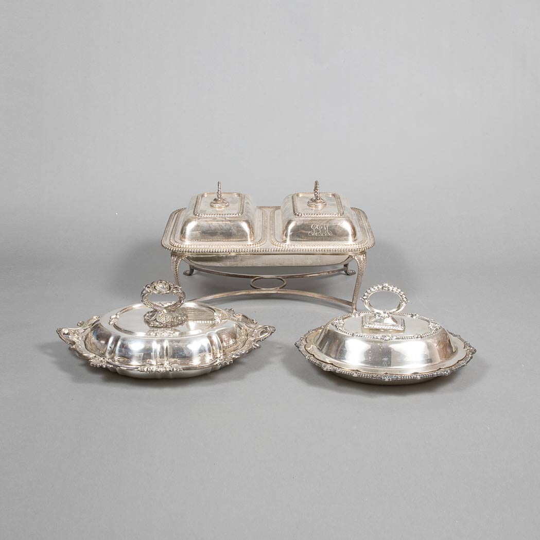 Appraisal: Group of Six Silver Plated Covered Vegetable Dishes Together with