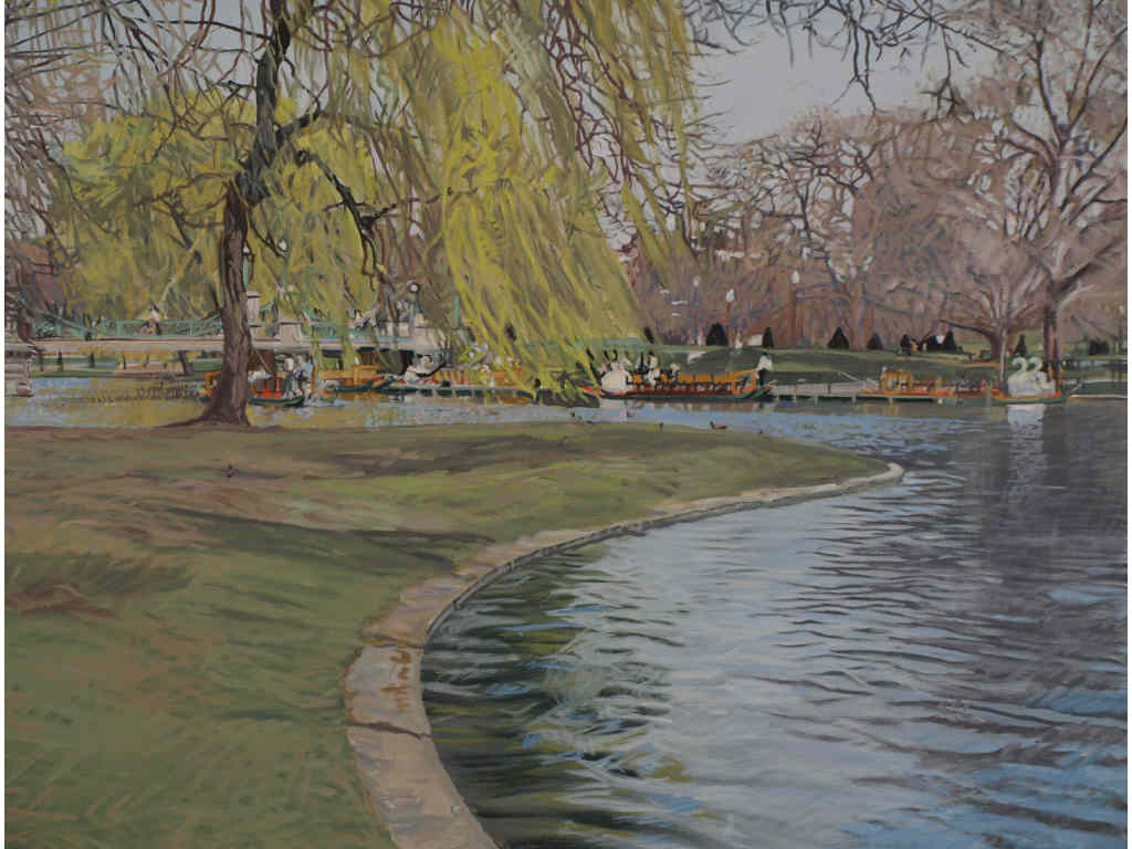 Appraisal: Jane Ritchie NH d Boston Public Garden oil on canvas