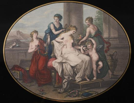 Appraisal: AFTER ANGELICA COFMAN Swiss - VENUS AT HER TOILETTE etching