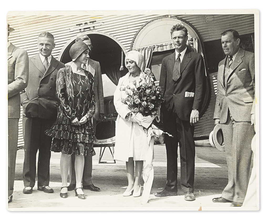 Appraisal: AVIATION Group of press photos of Charles Lindbergh at the