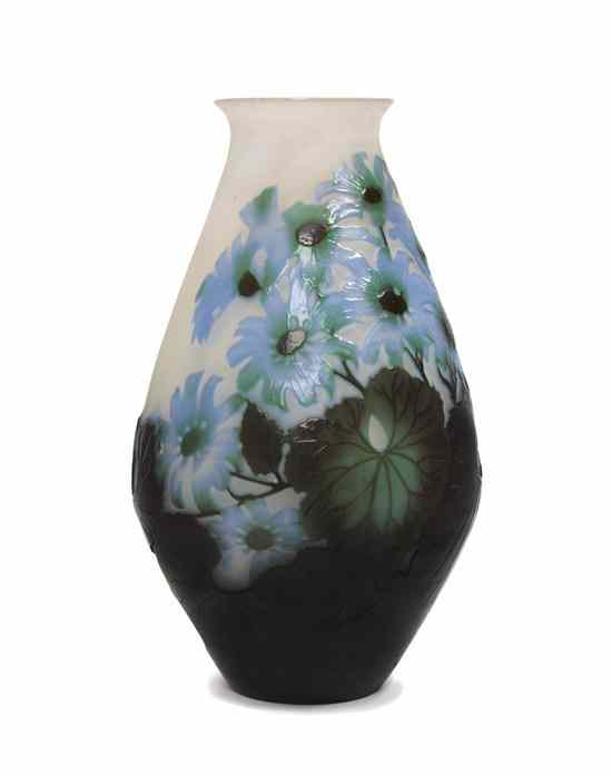 Appraisal: A Galle Cameo Glass and Wheel Cut Vase of baluster