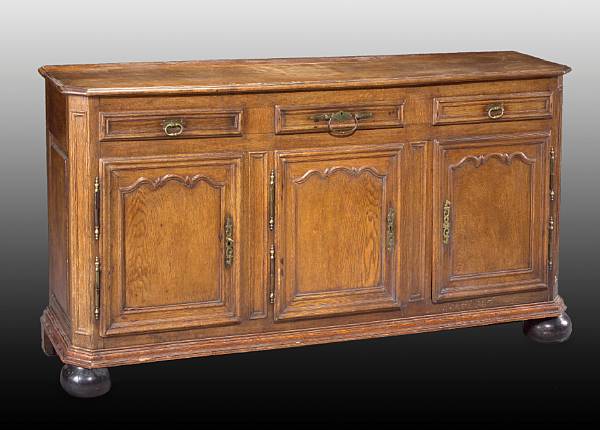 Appraisal: A Louis XV style oak buffet third quarter th century