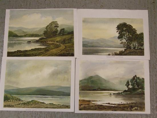 Appraisal: Keith Burtonshaw four watercolours of the lake district Three of