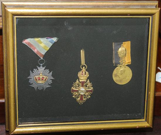 Appraisal: Sale Lot A Group of Three Medals in a shadow