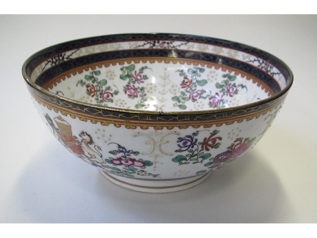 Appraisal: Armorial punch bowl