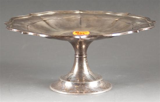 Appraisal: American silver compote International pattern C in H in Diam