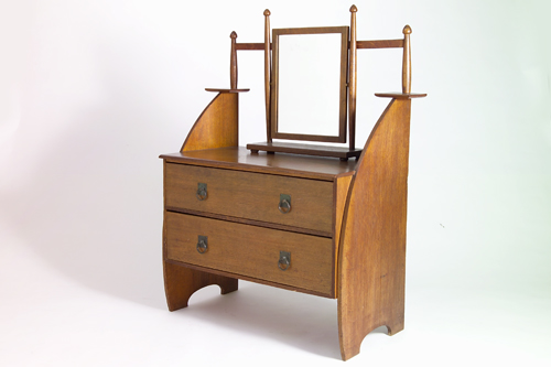 Appraisal: BRITISH ARTS CRAFTS Wash stand en suite with preceding lot