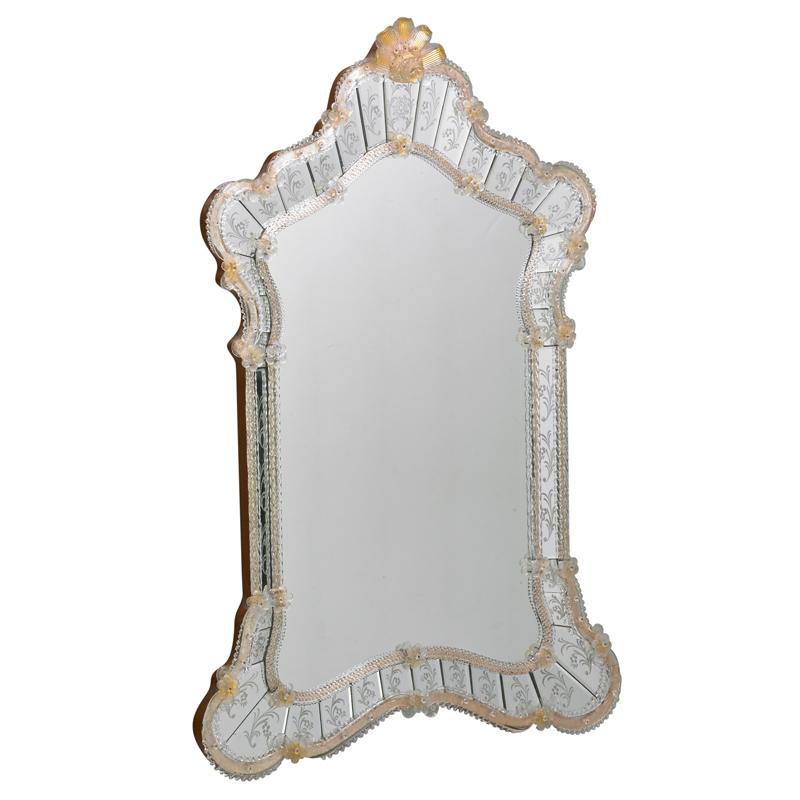 Appraisal: VENETIAN GLASS MIRROR Condition Report