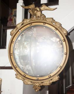 Appraisal: Bullseye Glass Mirror H Early to Mid th Century