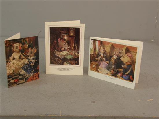 Appraisal: Three Christmas cards signed by Terence Cuneo PROVENANCE Given to