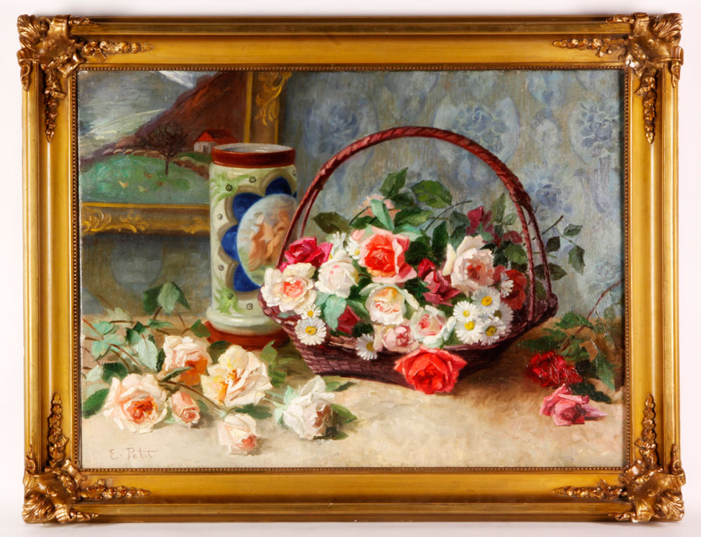 Appraisal: - Floral Still Life O C Floral still life oil