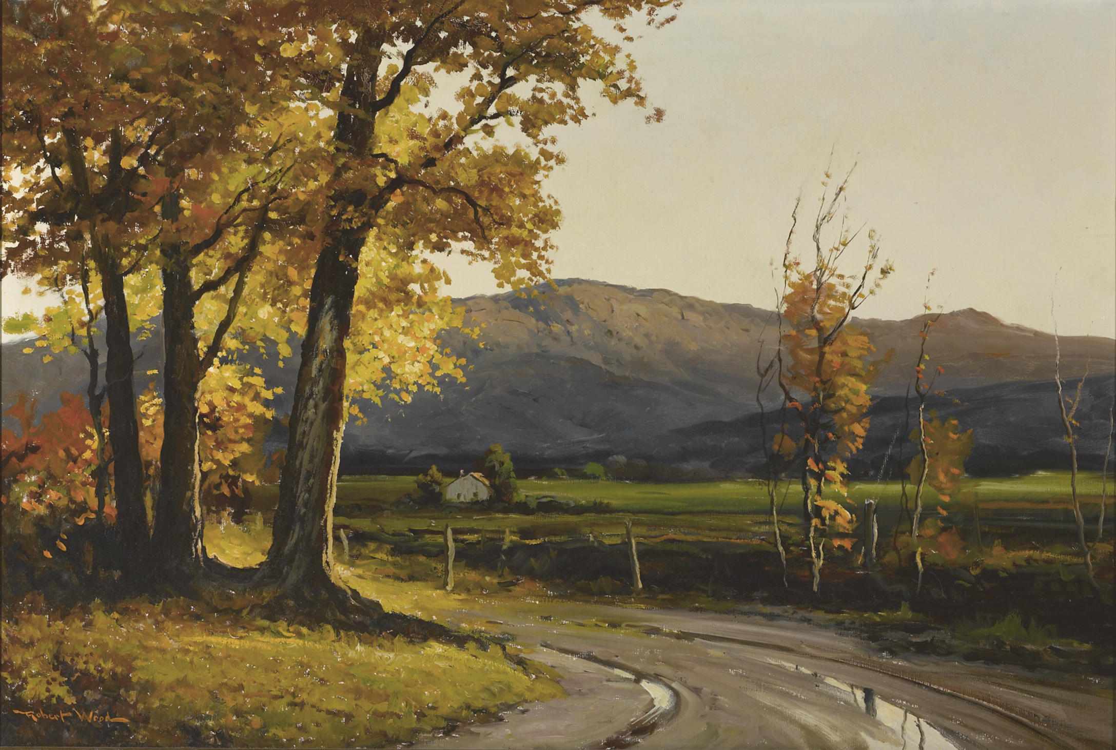 Appraisal: Robert Wood American British - The road home signed 'Robert