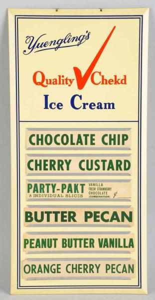 Appraisal: Tin Yuengling's Ice Cream Menu Board Circa s Clean and