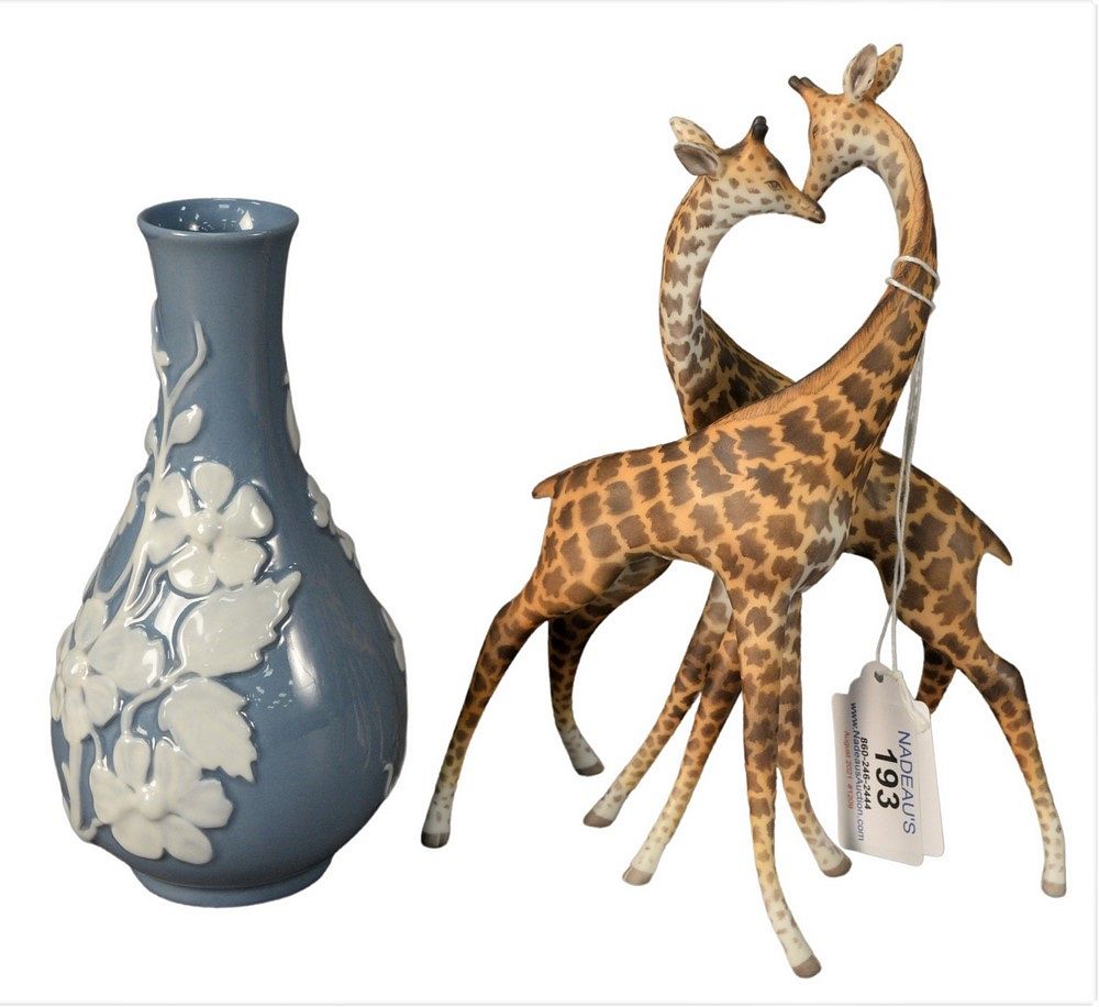 Appraisal: Two Herend Pieces to include a Herend porcelain double giraffe