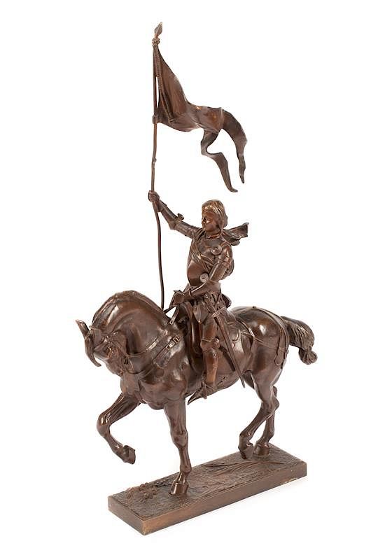 Appraisal: After Emmanuel Fremiet French th Century Jeanne d'Arc a cheval