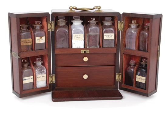 Appraisal: English mahogany portable medicine chest attributed to Springweiler Co London