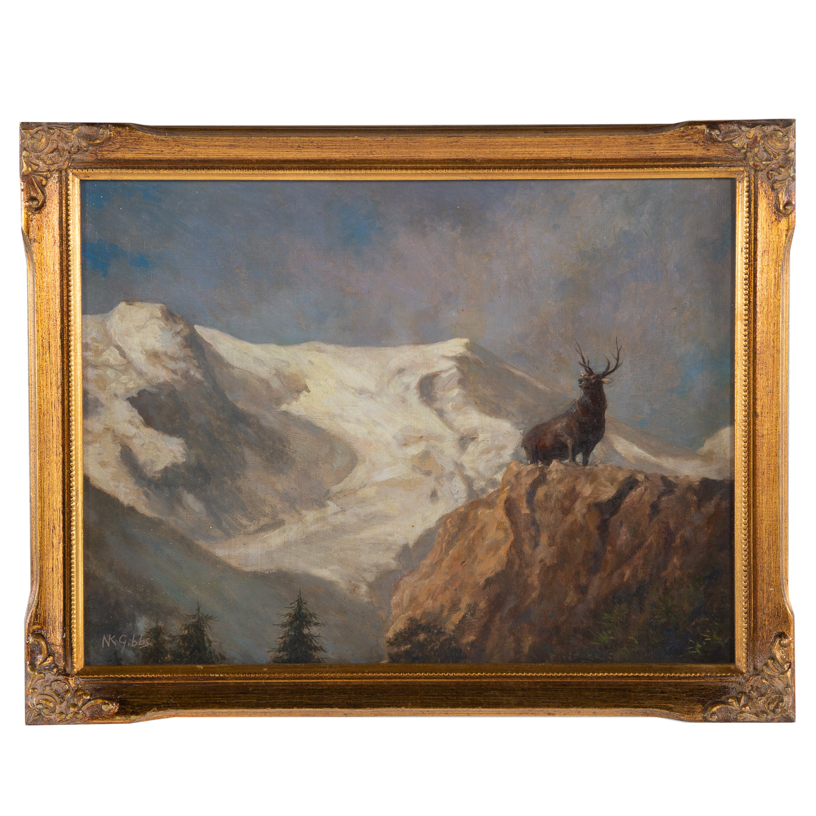 Appraisal: NATHANIEL K GIBBS SNOW MAJESTIC OIL American - Oil on