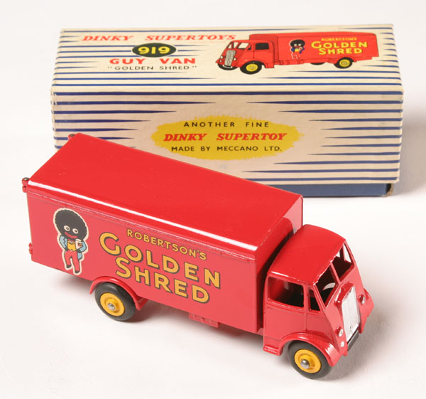 Appraisal: Dinky vintage van Golden Shred with Golliwog decal in original