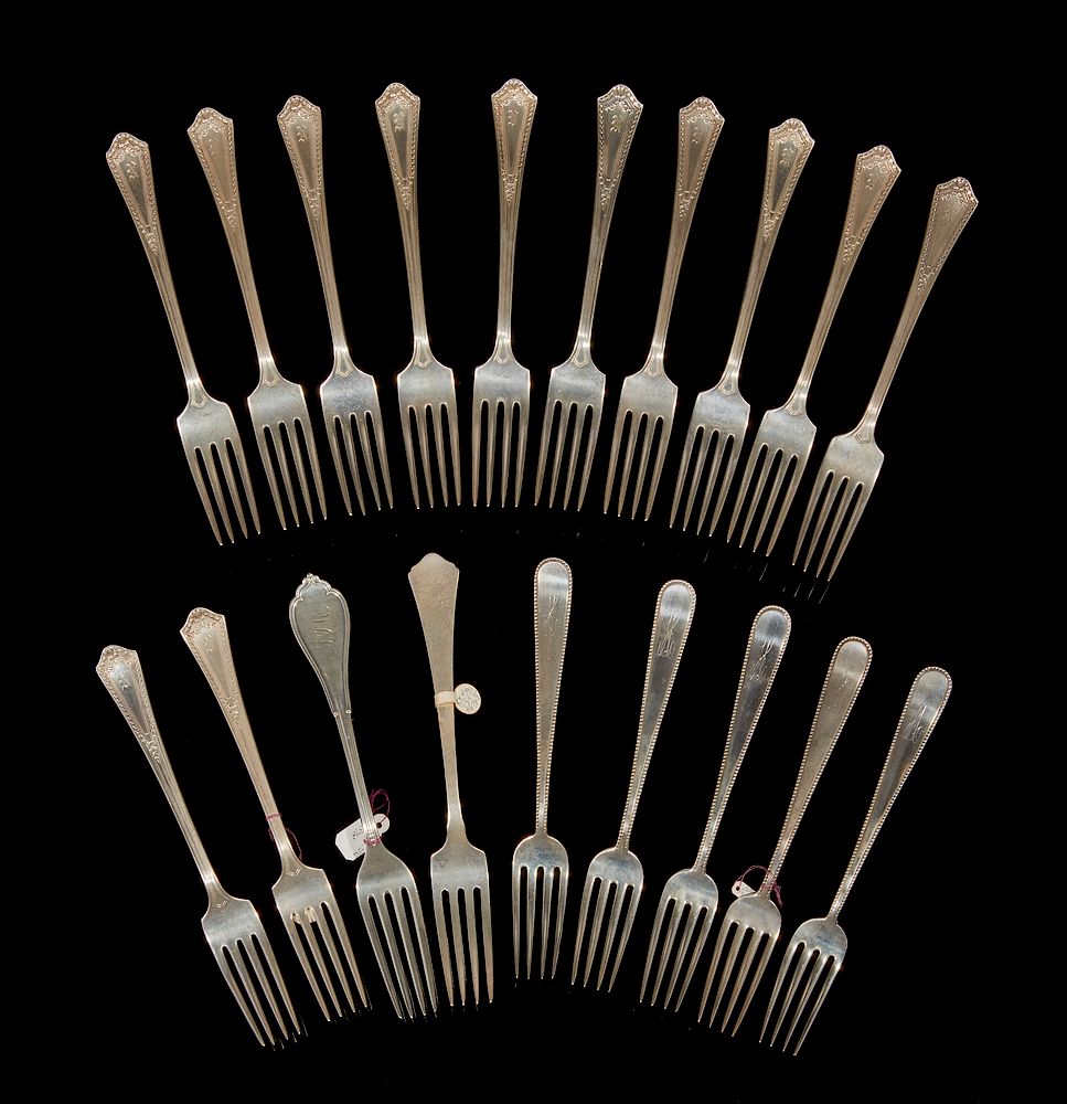 Appraisal: Assorted Sterling Silver Forks Assorted sterling silver forks comprising a