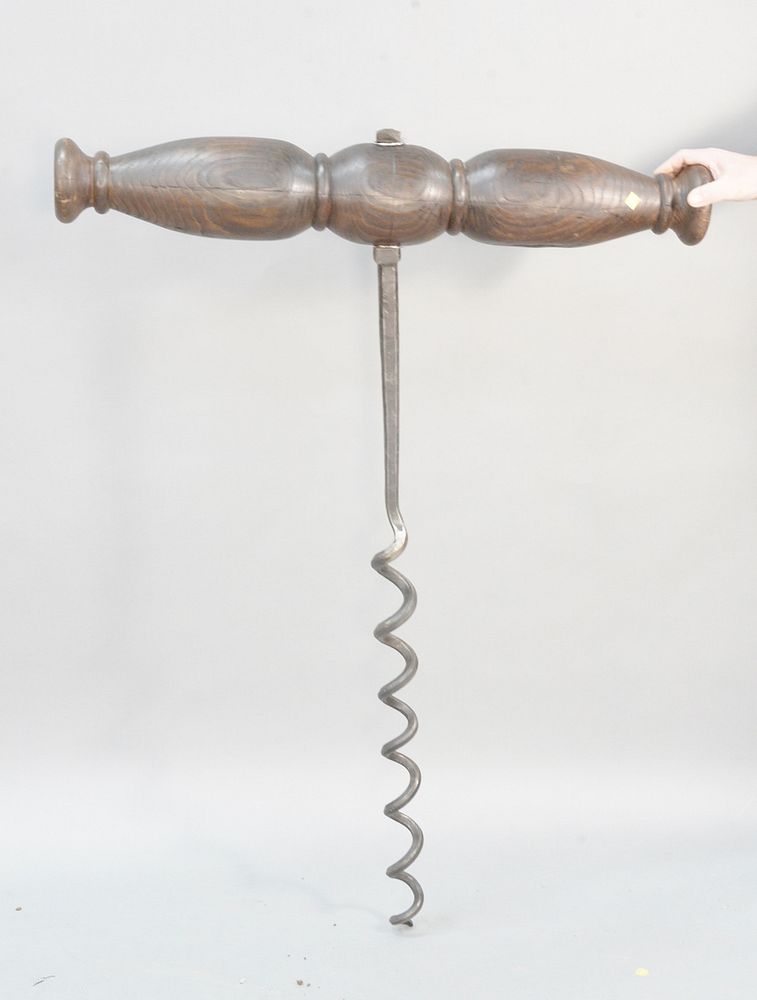 Appraisal: Oversized cork screw wall hanging ht wd Oversized cork screw