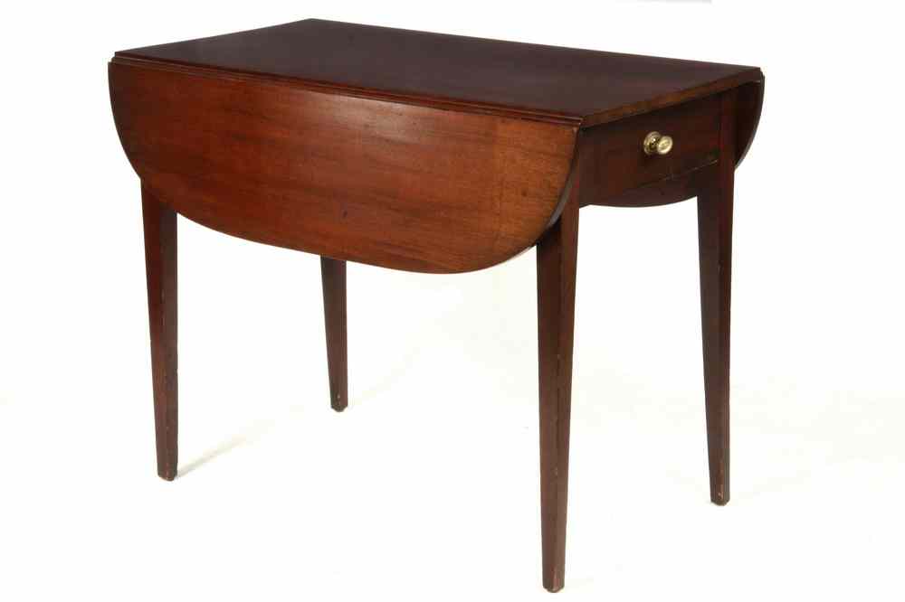 Appraisal: TABLE - Late th early th c Hepplewhite mahogany drop