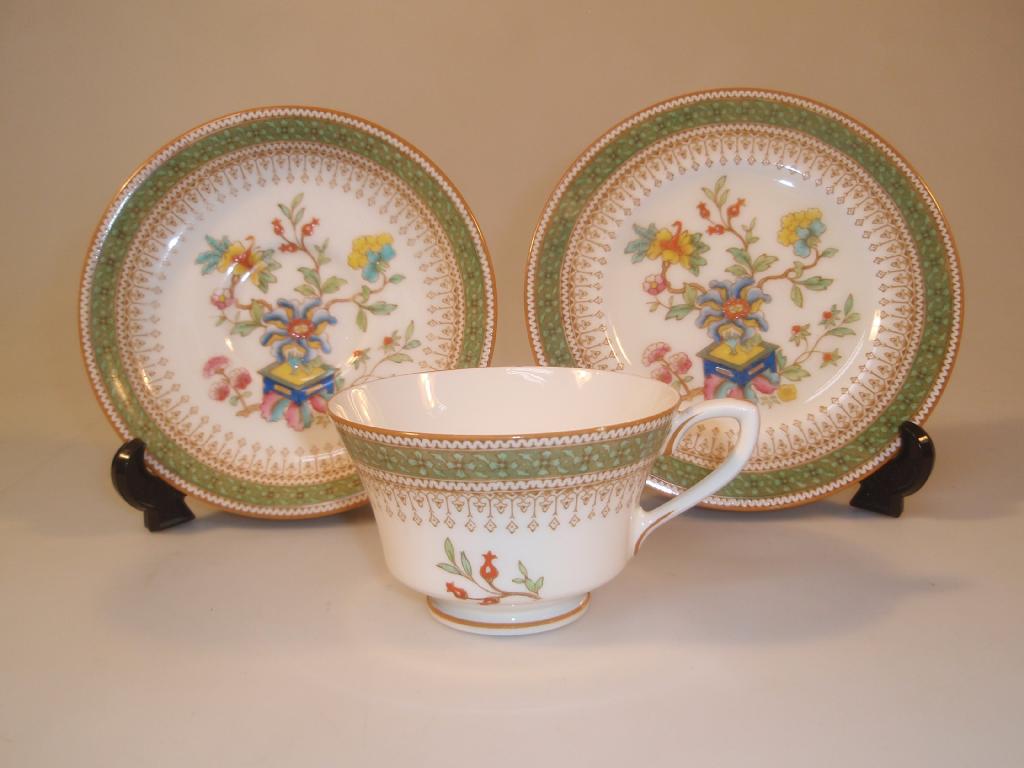 Appraisal: A Royal Worcester bond china trio comprising cup saucer and