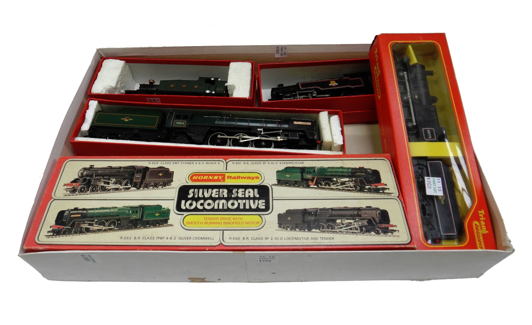 Appraisal: Five Hornby OO gauge locomotives comprising an R Class -