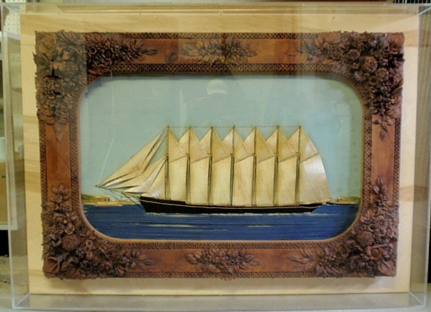 Appraisal: - Large silkwork picture of the ship Thomas Lawson late