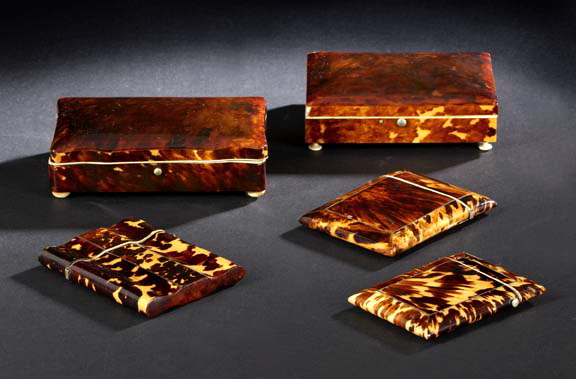 Appraisal: Collection of Three Victorian Tortoiseshell Calling Card Cases fourth quarter