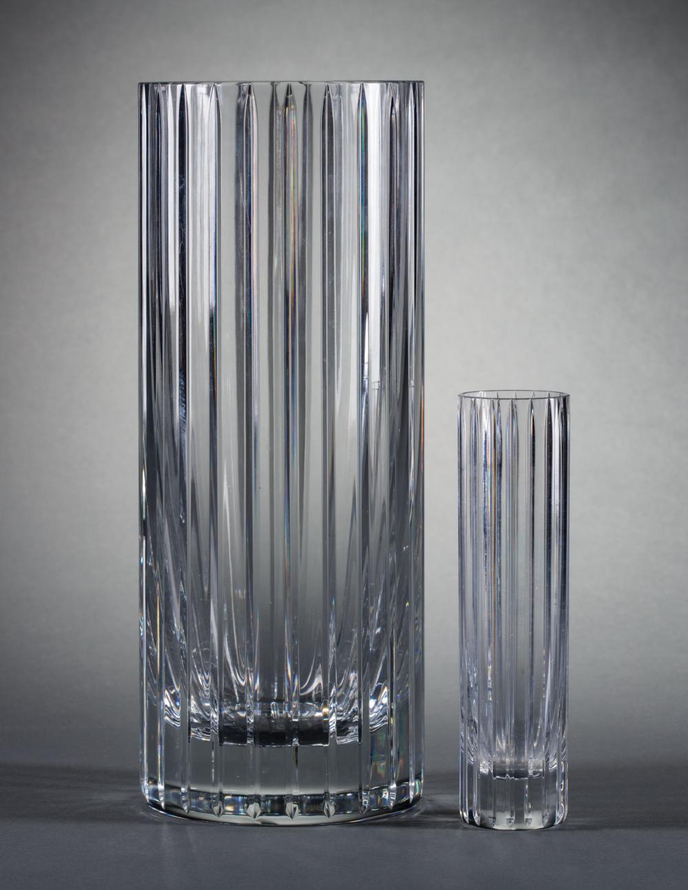 Appraisal: Two Baccarat Crystal Harmonie Vases acid etched marks h in