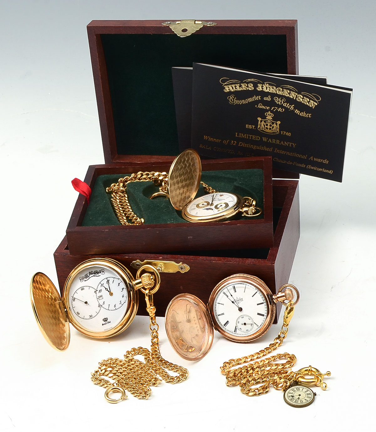 Appraisal: JULES JURGENSEN ELGIN POCKET WATCH LOT pc lot to include