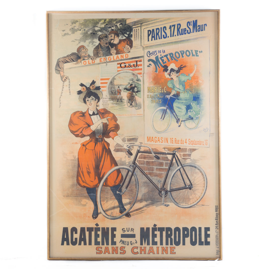 Appraisal: Lucien Baylac Acatene Metropole lithograph French - Vintage lithograph advertising