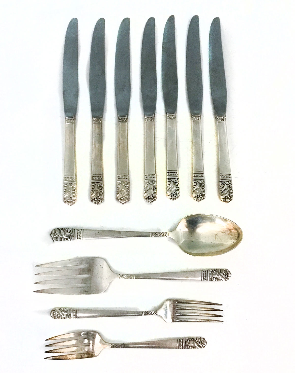 Appraisal: PC HEIRLOOM ''MANSION HOUSE'' STERLING FLATWARE Approx Troy ounces Comprising