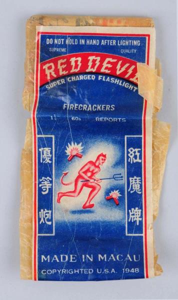 Appraisal: Red Devil Partial Pack Firecrackers Class Condition Very Good Size