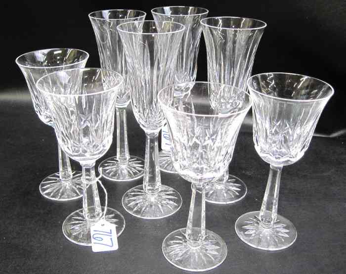 Appraisal: SET OF EIGHT WATERFORD CRYSTAL GOBLETS comprised of fluted champagnes