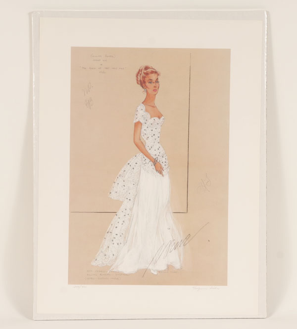 Appraisal: Twelve signed fashion prints from vintage Hollywood MGM movies are