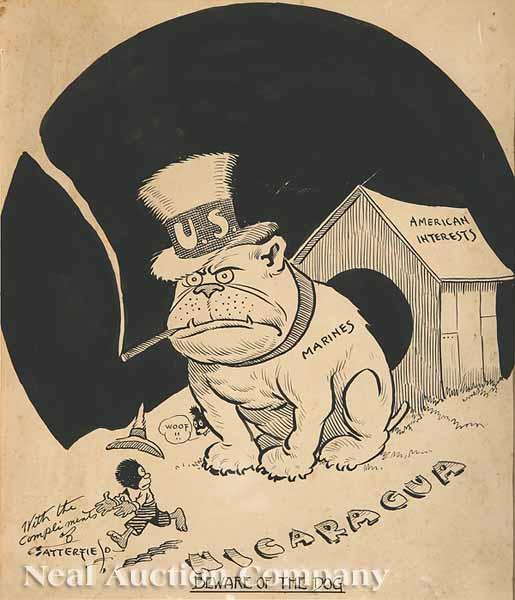 Appraisal: POLITICAL CARTOON Beware of the Dog by Robert W Satterfield