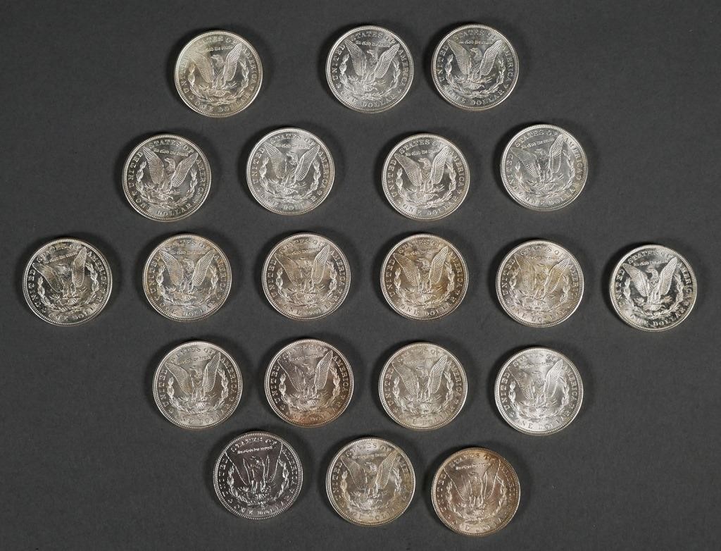 Appraisal: and O US Morgan Silver Dollars AU to BU shipping