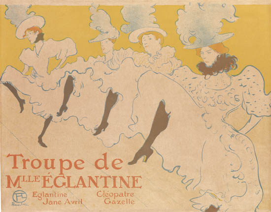 Appraisal: HENRI DE TOULOUSE-LAUTREC - TROUPE DE MLLE GLANTINE x inches