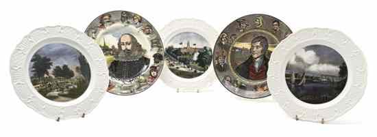 Appraisal: Two Royal Doulton Cabinet Plates Burns and Shakespeare together with