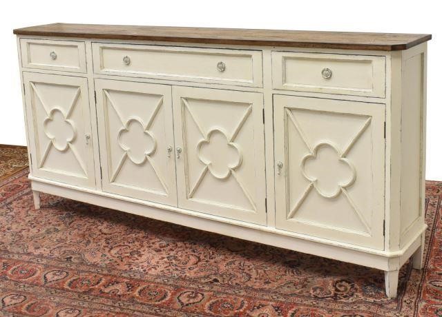 Appraisal: French style sideboard late th c long rectangular case with